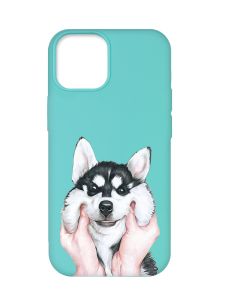 Матовий бірюзовий чохол на Apple iPhone 12 Pro Max :: Мордочка (принт 121)