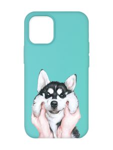 Матовий бірюзовий чохол на Apple iPhone 12/12 Pro (6.1) :: Мордочка (принт 121)
