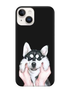 Матовий чорний чохол на Apple iPhone 14 :: Мордочка (принт 121)