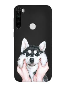 Матовий чорний чохол на Xiaomi Redmi Note 8T :: Мордочка (принт 121)