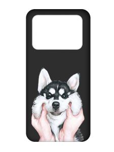 Матовий чорний чохол на Xiaomi Poco X4 Pro 5G :: Мордочка (принт 121)