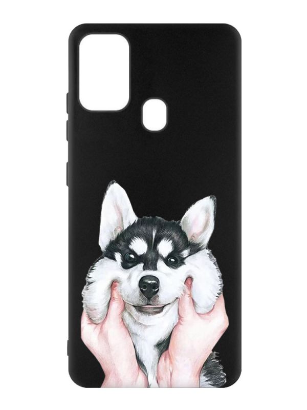 Матовий чорний чохол на Samsung Galaxy M30s/M21 :: Мордочка (принт 121)