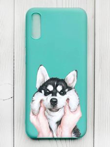Матовий бірюзовий чохол на Xiaomi Redmi 9А :: Мордочка (принт 121)