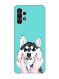 Матовий бірюзовий чохол на Samsung Galaxy A13 4G :: Мордочка (принт 121)