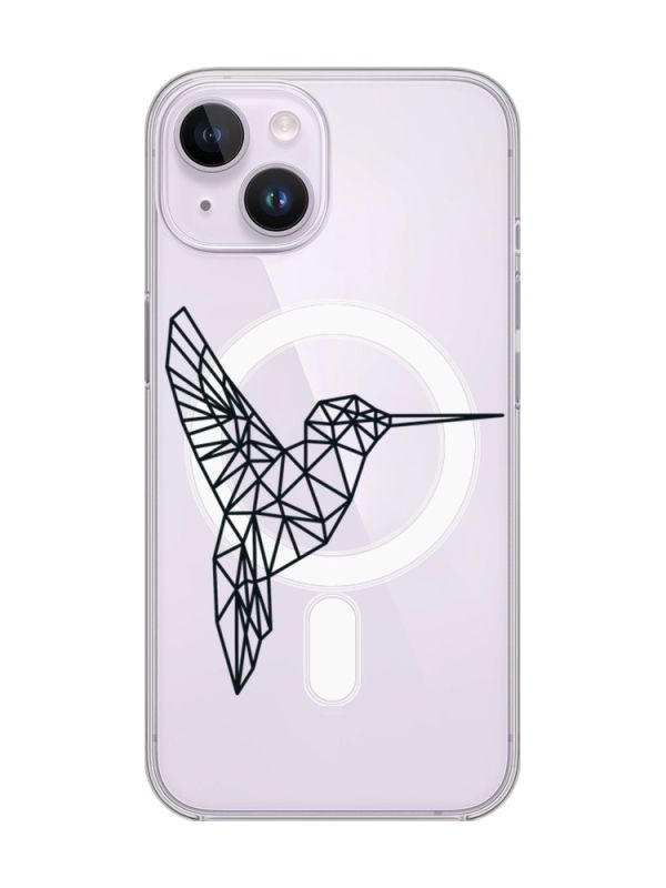 Магнітний чохол на iPhone 14 із підтримкою MagSafe :: Колібрі (принт 122)