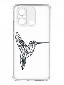 Чохол з потовщеними кутами на Xiaomi Redmi 12C :: Колібрі (принт 122)