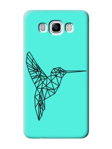 Матовий бірюзовий чохол на Samsung Galaxy J7(2016) J710 :: Колібрі (принт 122)