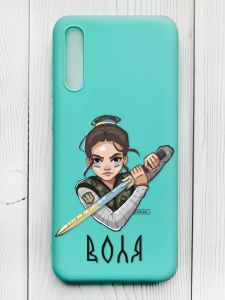 Матовий бірюзовий чохол на Samsung Galaxy A50 (2019) A505/A30s :: Українська захисниця (принт 169)