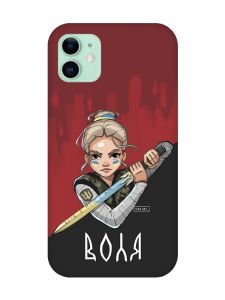 Магнітний чохол на iPhone 11 із підтримкою MagSafe :: Українська захисниця (патріотичний принт 171)