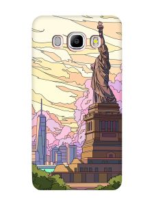 Чохол з червоними боками на Samsung Galaxy J5 (2016) J510 :: Статуя Свободи (принт 331)