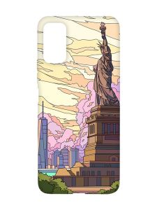 Чохол з червоними боками на Xiaomi Redmi Note 11 4G :: Статуя Свободи (принт 331)