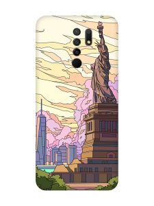 Чохол з рожевими боками на Xiaomi Redmi 9 :: Статуя Свободи (принт 331)