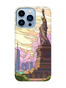 Чохол з чорними боками на Apple iPhone 13 Pro Max :: Статуя Свободи (принт 331)