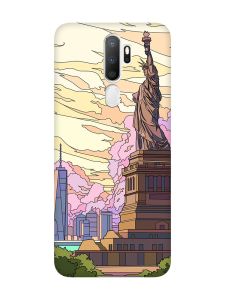 Чохол з чорними боками на Oppo A5 :: Статуя Свободи (принт 331)