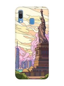 Чохол з чорними боками на Samsung Galaxy A30 (2019) / A20 (2019) :: Статуя Свободи (принт 331)