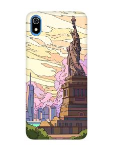 Чохол з чорними боками на Xiaomi Redmi 7A :: Статуя Свободи (принт 331)