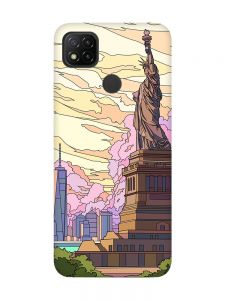 Чохол з чорними боками на Xiaomi Redmi 9C/10A :: Статуя Свободи (принт 331)