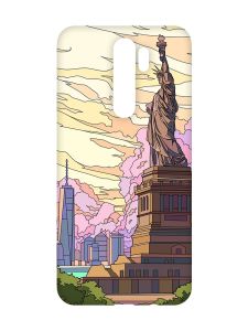 Чохол з чорними боками на Xiaomi Redmi Note 8 Pro :: Статуя Свободи (принт 331)