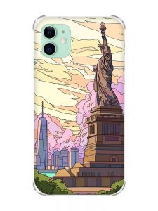 Чохол з потовщеними кутами на Apple iPhone 11 (6.1) :: Статуя Свободи (принт 331)
