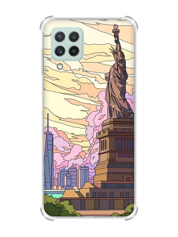 Чохол з потовщеними кутами на Samsung Galaxy M32/A22/M22 4G :: Статуя Свободи (принт 331)