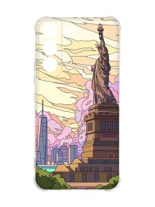 Чохол із потовщеними кутами на Samsung Galaxy S22 :: Статуя Свободи (принт 331)