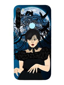 Чохол з червоними боками на Xiaomi Redmi Note 8T :: Танець. Венздей (принт 212)