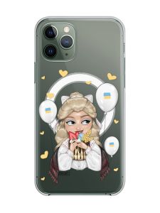 Магнітний чохол на iPhone 12/12 Pro із підтримкою MagSafe :: Українка з солодощами (патріотичний принт 175)