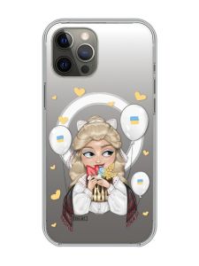 Магнітний чохол на iPhone 12 Pro Max із підтримкою MagSafe :: Українка з солодощами (патріотичний принт 175)