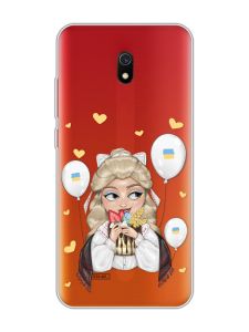 Прозорий чохол на Xiaomi Redmi 8A :: Українка з солодощами (патріотичний принт 175)