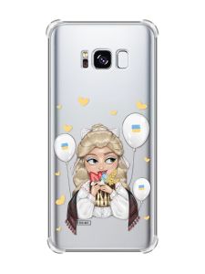 Чохол з потовщеними кутами на Samsung Galaxy S8 :: Українка з солодощами (патріотичний принт 175)