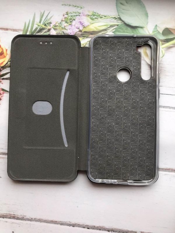 Чохол-книжка з малюнком для Xiaomi Redmi Note 8T Чорний :: Різнокольорові сердечка (принт 334)