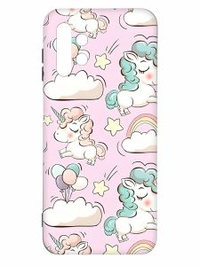 Чохол з чорними боками на Samsung Galaxy A13 4G :: Єдинороги (принт 106)