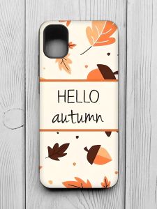 Чохол з чорними боками на Samsung Galaxy A04E/A042 :: Привіт, осінь (принт 109)