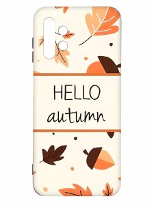 Чохол з чорними боками на Samsung Galaxy A13 4G :: Привіт, осінь (принт 109)