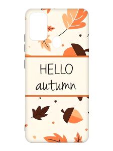 Чохол з чорними боками на Samsung Galaxy M30s/M21 :: Привіт, осінь (принт 109)
