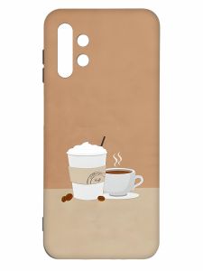 Чохол з чорними боками на Samsung Galaxy A13 4G :: Кава (принт 108)