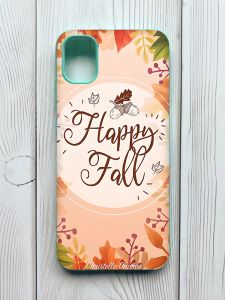 Чохол з бірюзовими боками на Samsung Galaxy A04E / A042 :: Щасливої осені (принт 110)