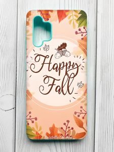 Чохол з бірюзовими боками на Samsung Galaxy A32 :: Щасливої осені (принт 110)