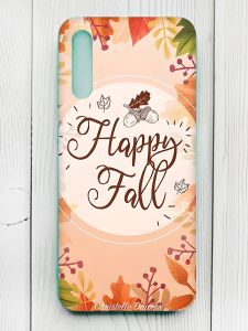 Чохол з бірюзовими боками на Samsung Galaxy A50 (2019) A505/A30s :: Щасливої осені (принт 110)