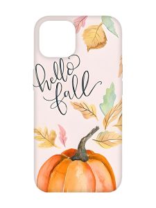 Чохол з бірюзовими боками на Apple iPhone 14 :: Привіт, осінь (принт 111)