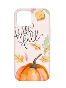 Чохол з бірюзовими боками на Apple iPhone 12 Pro Max :: Привіт, осінь (принт 111)