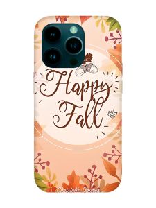 Чохол з червоними боками на Apple iPhone 14 Pro :: Щасливої осені (принт 110)