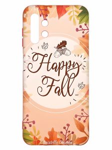 Чохол з червоними боками на Samsung A13 4G :: Щасливої осені (принт 110)