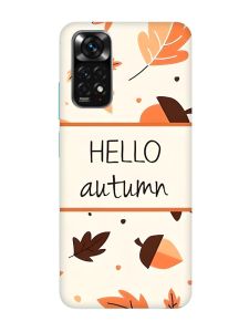 Чохол з бірюзовими боками на Xiaomi Redmi Note 11 :: Привіт, осінь (принт 109)