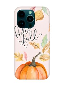 Чохол з червоними боками на Apple iPhone 14 Pro :: Привіт, осінь (принт 111)