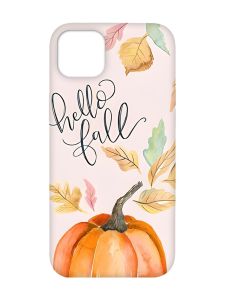 Чохол з червоними боками на iPhone 14 Plus :: Привіт, осінь (принт 111)