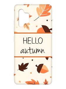 Чохол з червоними боками на Samsung Galaxy A32 :: Привіт, осінь (принт 109)
