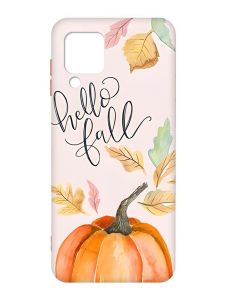 Чохол з червоними боками на Samsung Galaxy M32/A22/M22 4G :: Привіт, осінь (принт 111)