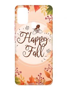 Чохол з рожевими боками на Samsung Galaxy M30s/M21 :: Щасливої осені (принт 110)