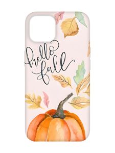 Чохол з рожевими боками на  Apple iPhone 14 :: Привіт, осінь (принт 111)
